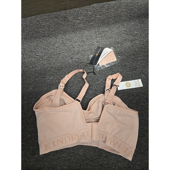 NWT KINDRED BRAVELY Sublime Hands Free Pumping Nursing Bra Pink Heather M Busty - Picture 2 of 5